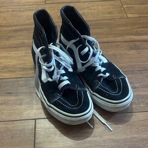 Vans Black and White High-Top Sneakers
